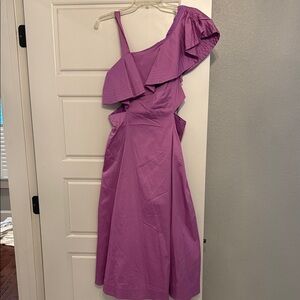 Veronica Beard One-Shoulder Pink Dress